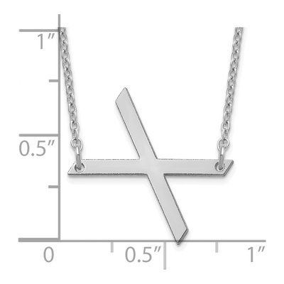 Sterling Silver Letter X Necklace – view 3