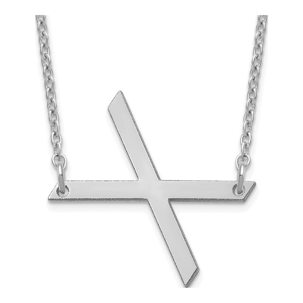 Sterling Silver Letter X Necklace