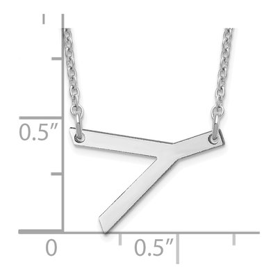 Sterling Silver Small Letter Y Necklace – view 3