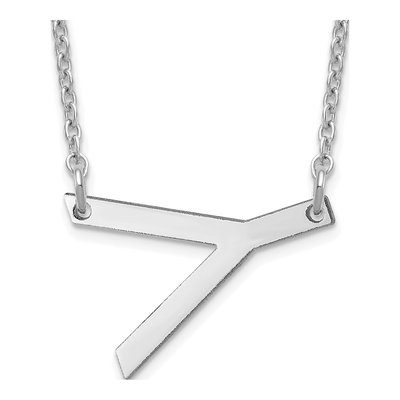 Sterling Silver Small Letter Y Necklace