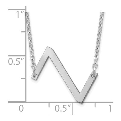 14K White Gold Small Letter Z Necklace – view 3