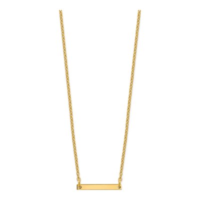14K Yellow Gold Initial I Necklace – view 2