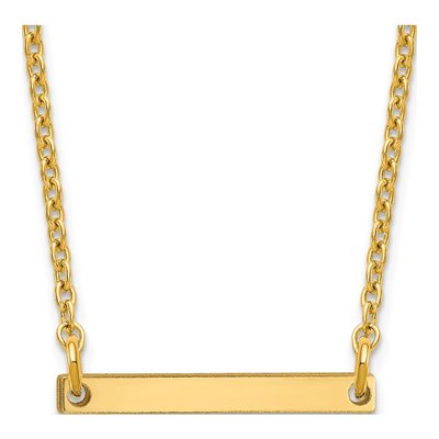 14K Yellow Gold Initial I Necklace
