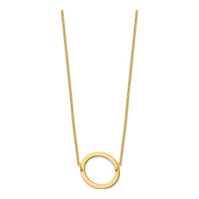 14K Yellow Gold Small Letter O Necklace – view 2