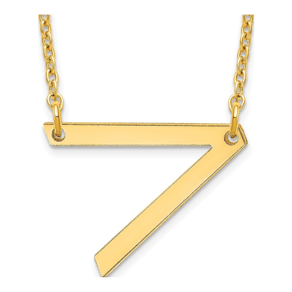 14K Yellow Gold Small Letter V Necklace