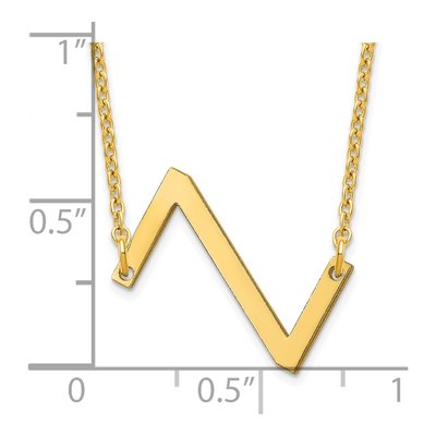 14K Yellow Gold Small Letter Z Necklace – view 3