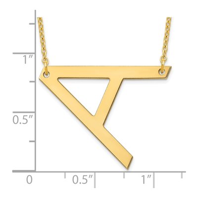 Gold-Plated Sterling Silver Letter A Necklace – view 3