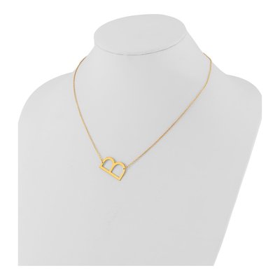 Gold-Plated Sterling Silver Sideways Initial B Necklace – view 3