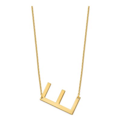 Gold-Plated Sterling Silver Letter E Necklace – view 2