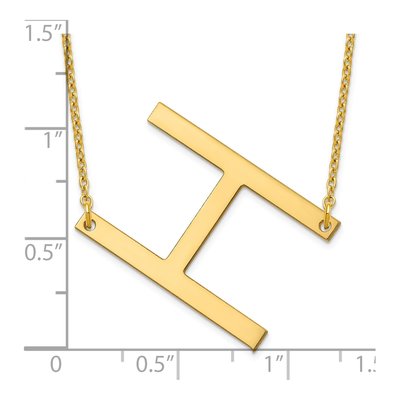 Gold-Plated Sterling Silver Letter H Necklace – view 3