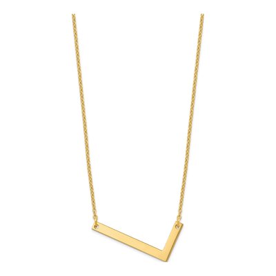 Gold-Plated Sterling Silver Large Letter L Necklace – view 2