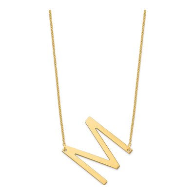 Gold-Plated Sterling Silver Letter M Necklace – view 2