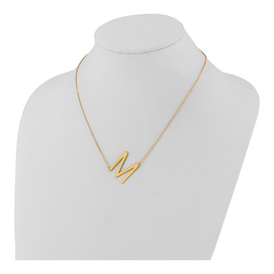 Gold-Plated Sterling Silver Letter M Necklace – view 3