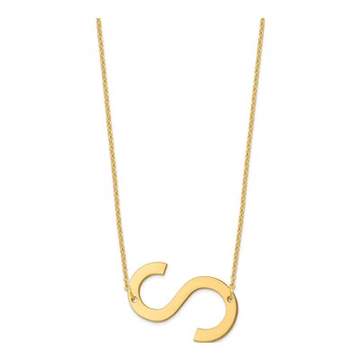 Gold-Plated Sterling Silver Letter S Necklace – view 2