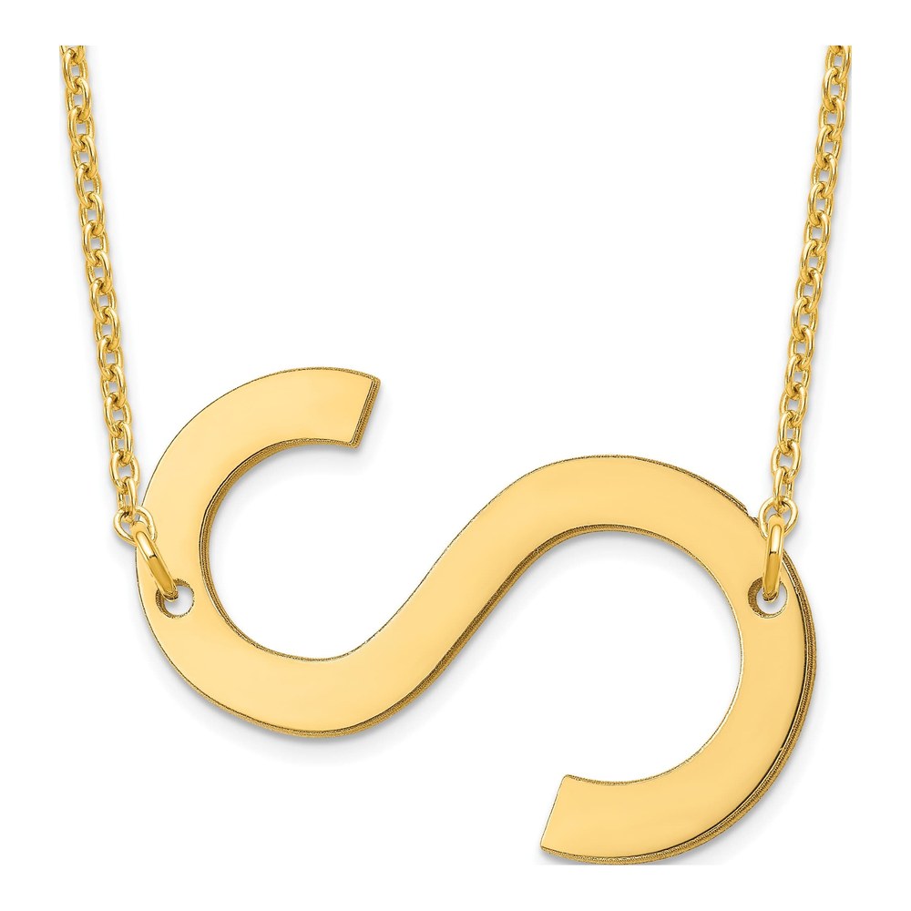 Gold-Plated Sterling Silver Letter S Necklace