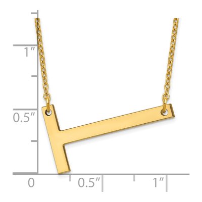 Gold-Plated Sterling Silver Letter T Necklace – view 3