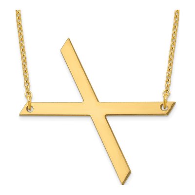 Gold-Plated Sterling Silver Letter X Necklace