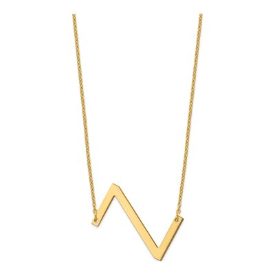 Sterling Silver Gold Plated Letter Z Necklace – view 2