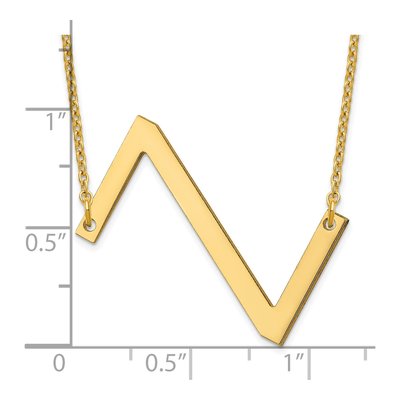 Sterling Silver Gold Plated Letter Z Necklace – view 3