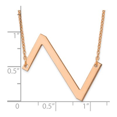 14K Rose Gold Letter Z Necklace – view 3