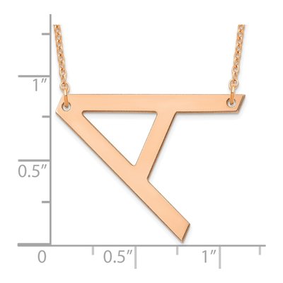 Rose Gold-Plated Sterling Silver Letter A Necklace – view 3