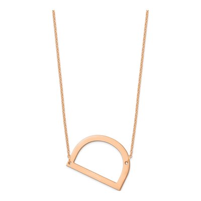 Rose Gold-Plated Sterling Silver Letter D Necklace – view 2