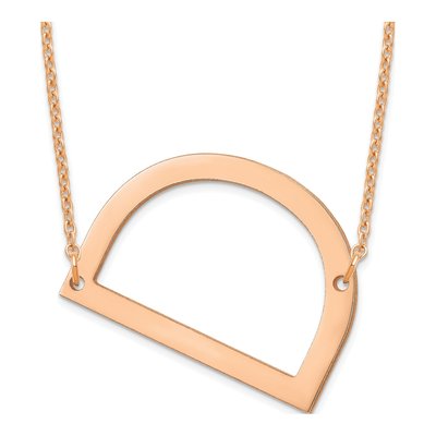 Rose Gold-Plated Sterling Silver Letter D Necklace