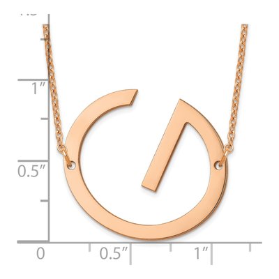 Rose Gold-Plated Sterling Silver Letter G Necklace – view 3
