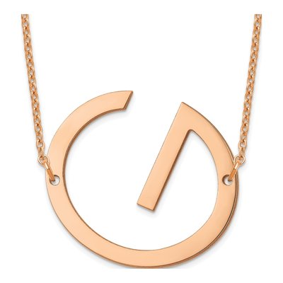 Rose Gold-Plated Sterling Silver Letter G Necklace