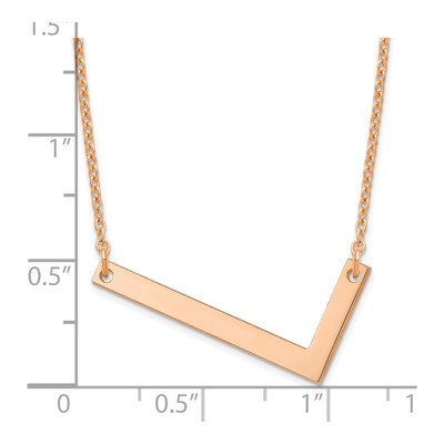 Rose Gold-Plated Sterling Silver Letter L Necklace – view 3