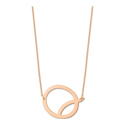 Rose Gold-Plated Sterling Silver Letter Q Necklace – view 2