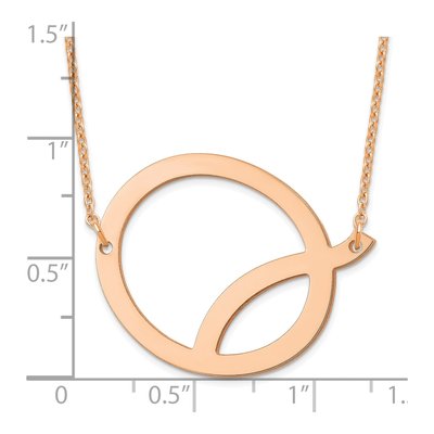 Rose Gold-Plated Sterling Silver Letter Q Necklace – view 3
