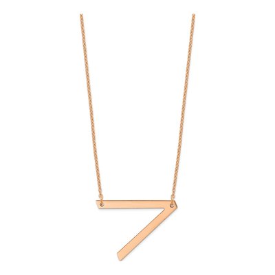 Rose Gold-Plated Sterling Silver Letter V Necklace – view 2