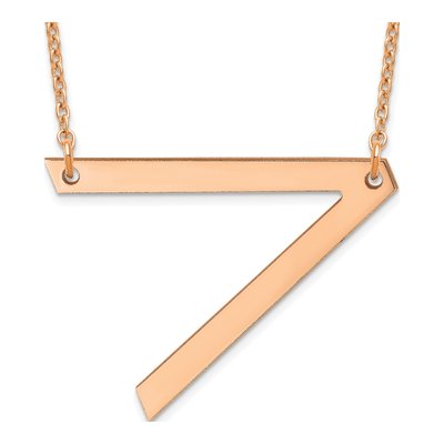 Rose Gold-Plated Sterling Silver Letter V Necklace