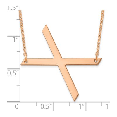 Rose Gold-Plated Sterling Silver Letter X Necklace – view 3