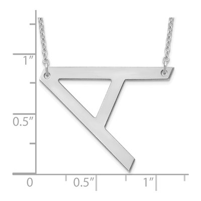 Sterling Silver Large Letter A Necklace – view 3