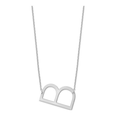 Sterling Silver Sideways Initial B Necklace – view 2