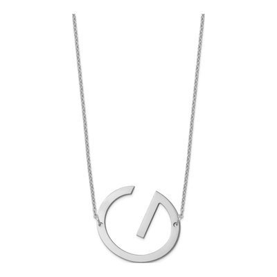 Sterling Silver Large Letter G Necklace – view 2