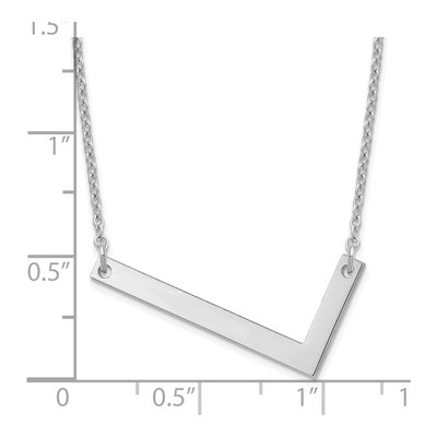 Sterling Silver Large Letter L Necklace – view 3