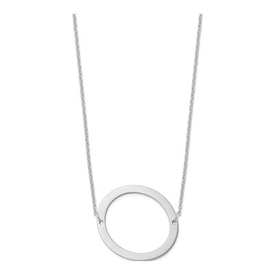 Sterling Silver Letter O Necklace – view 2