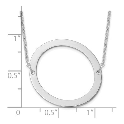 Sterling Silver Letter O Necklace – view 3