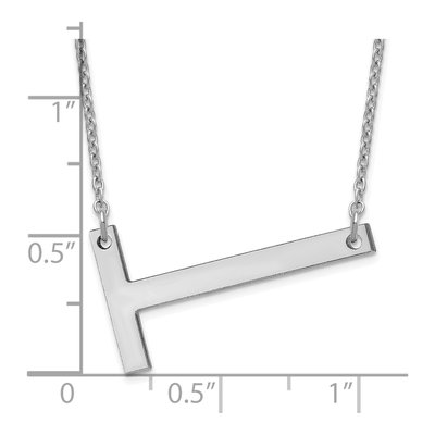 Sterling Silver Large Letter T Necklace – view 3