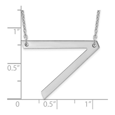 Sterling Silver Large Letter V Necklace – view 3
