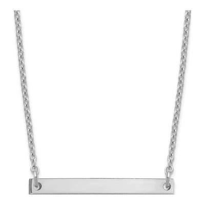 14K White Gold Large Letter I Necklace