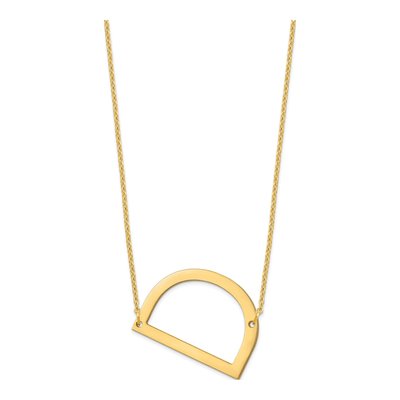 14K Yellow Gold Letter D Necklace – view 2