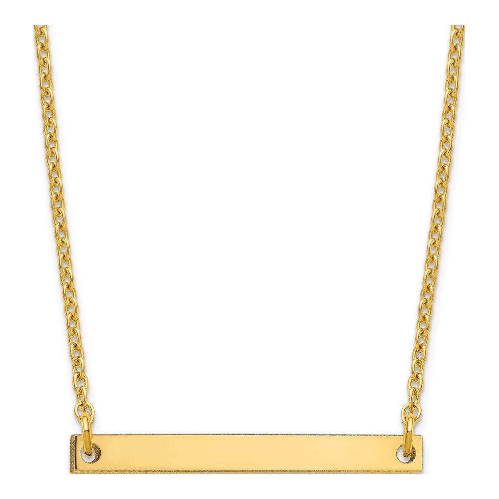 14K Yellow Gold Large Letter I Necklace