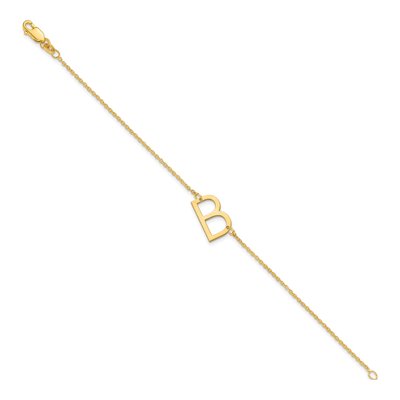 Gold-Plated Sterling Silver Letter B Bracelet – view 2