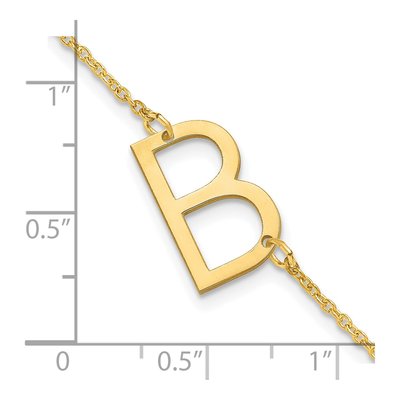 Gold-Plated Sterling Silver Letter B Bracelet – view 3