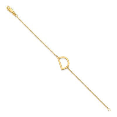 Gold-Plated Sterling Silver Letter D Bracelet – view 2