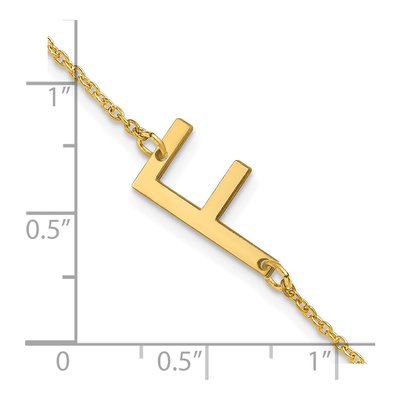 Gold-Plated Sterling Silver Letter F Bracelet – view 3
